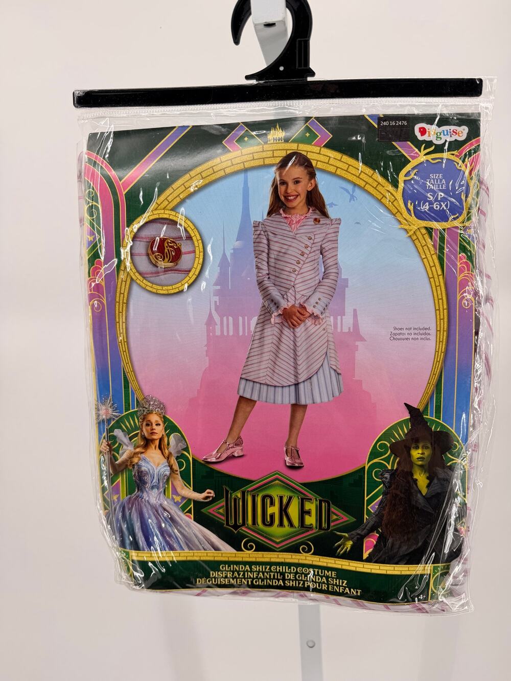 Wicked Glinda Shiz Child Costume S 4-6X Disguise Girls Dress Halloween New